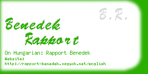 benedek rapport business card